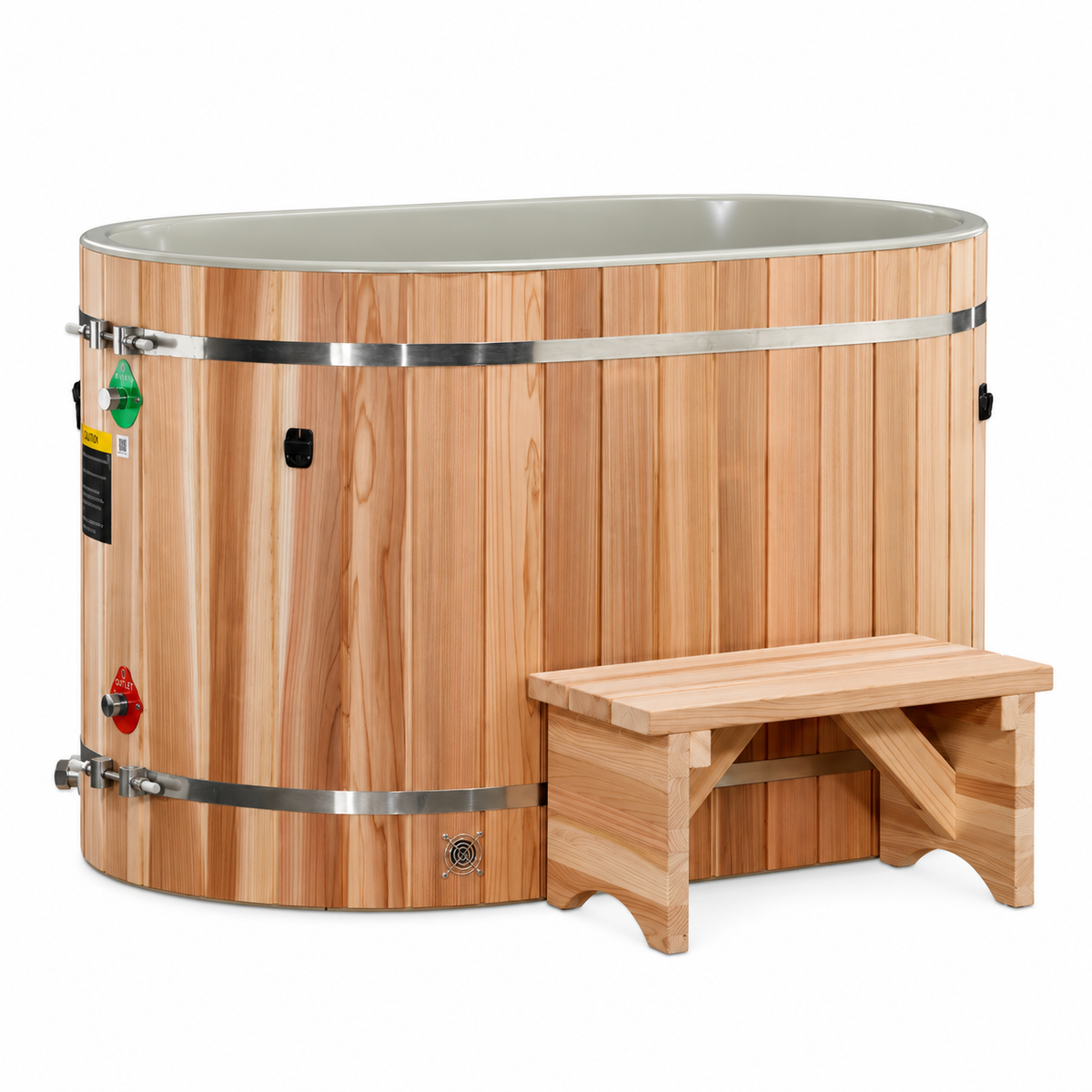 Dynamic Cold Therapy DCT-BO-50-PLPC-34 Pacific Cedar oval cold plunge