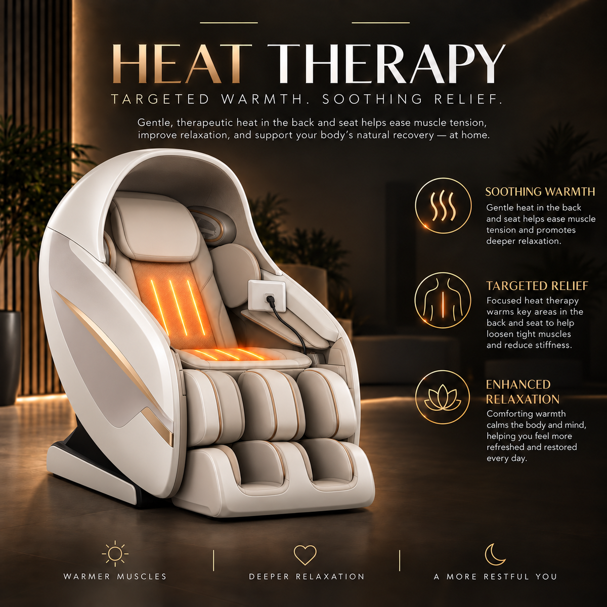 TruComfort OmniSense 4D Massage Chair feature infographic