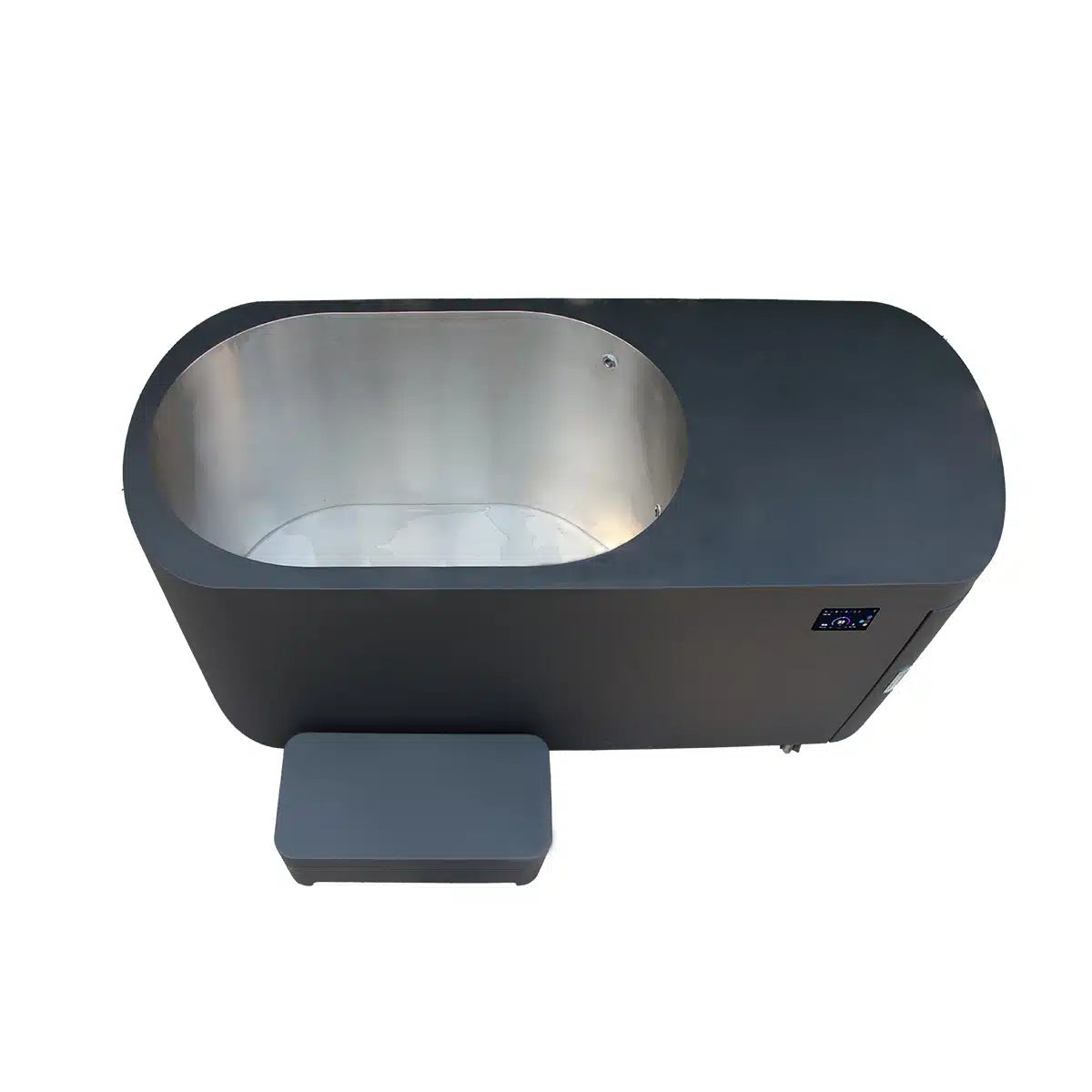 Bropool CT-21 integrated oval cold plunge, complete product view