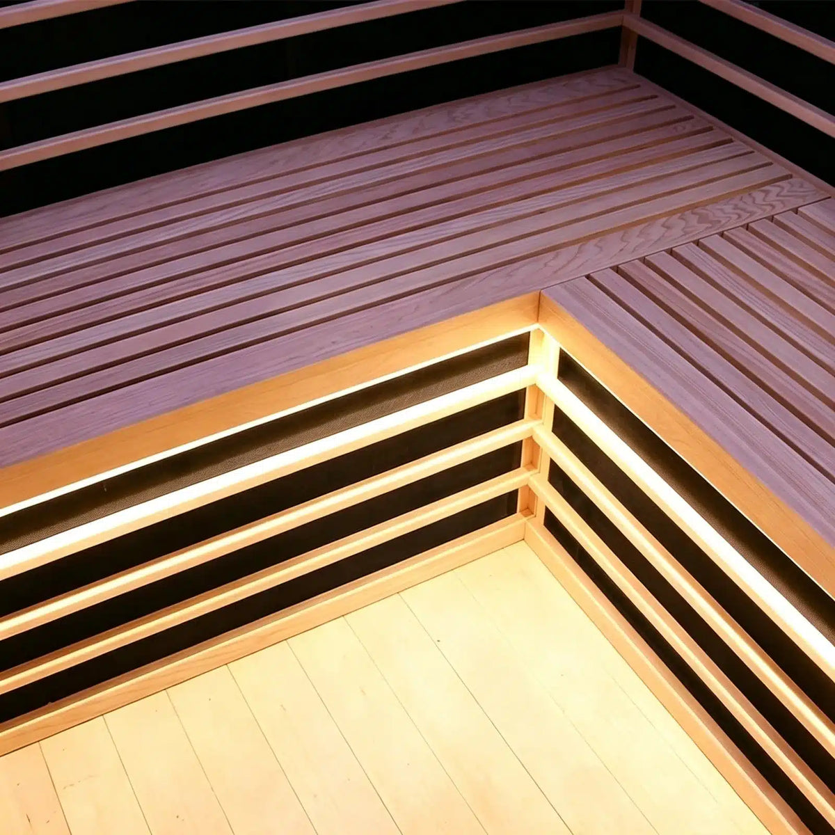 Interior feature detail of the Bropool IS-1504 far-infrared sauna