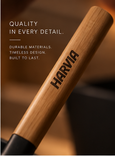 Harvia Black Pail and Ladle Set