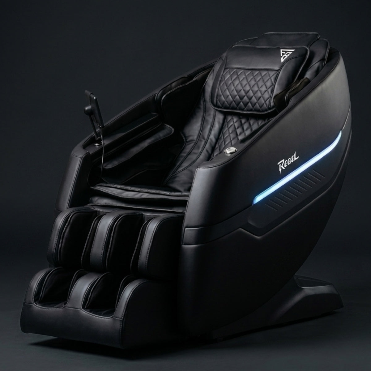 Floridian Brand Rebel 4D massage chair in dark studio
