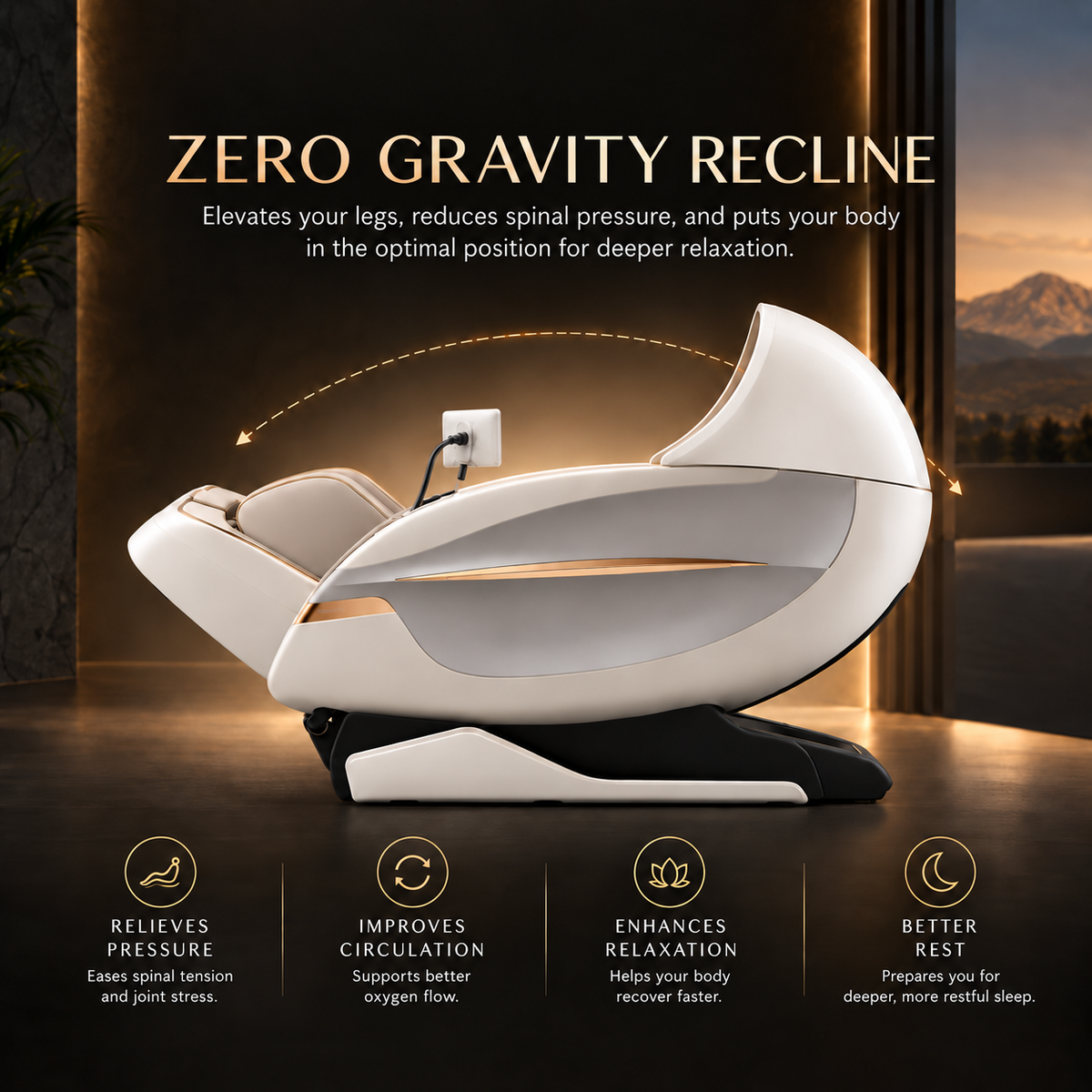 TruComfort OmniSense 4D Massage Chair feature infographic
