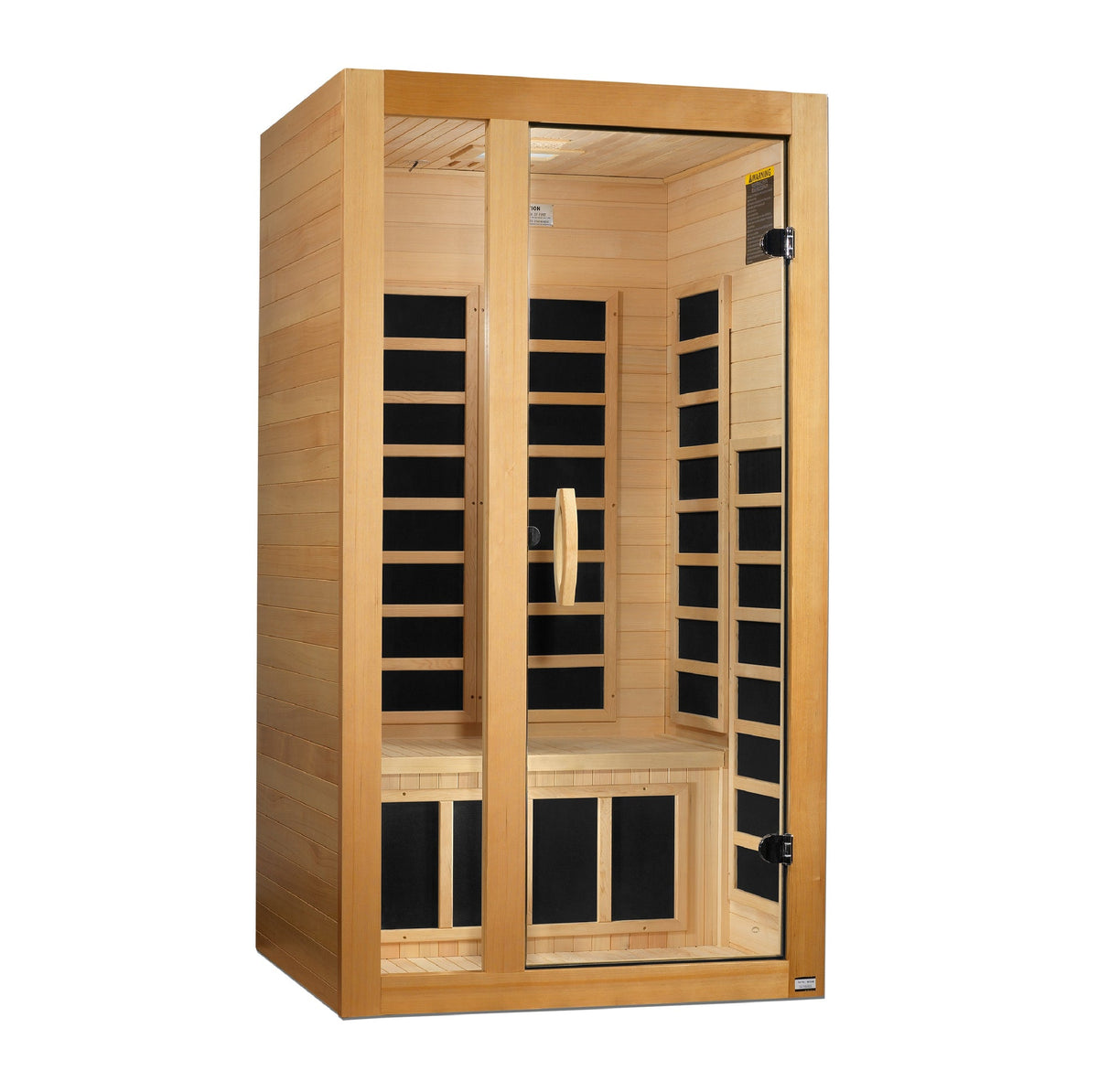 Dynamic Gracia DYN-6119-01 Low EMF FAR infrared sauna front three-quarter view