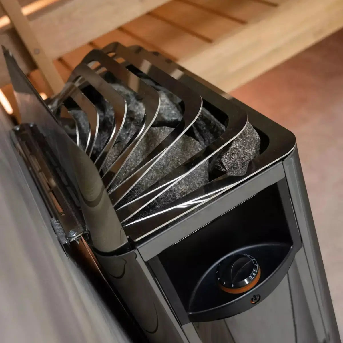 Harvia Wall Sauna Heater with Built-In Controls - Finnish Sauna Builders