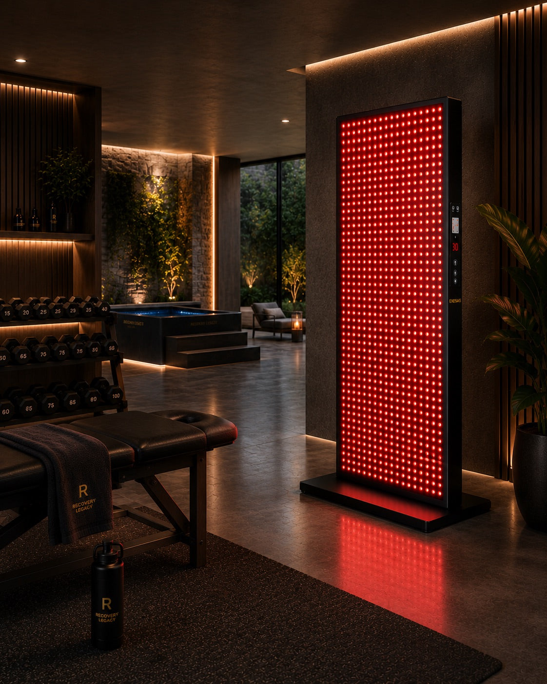 EXESAS Dual-Chip Full Body Red Light Therapy Panel