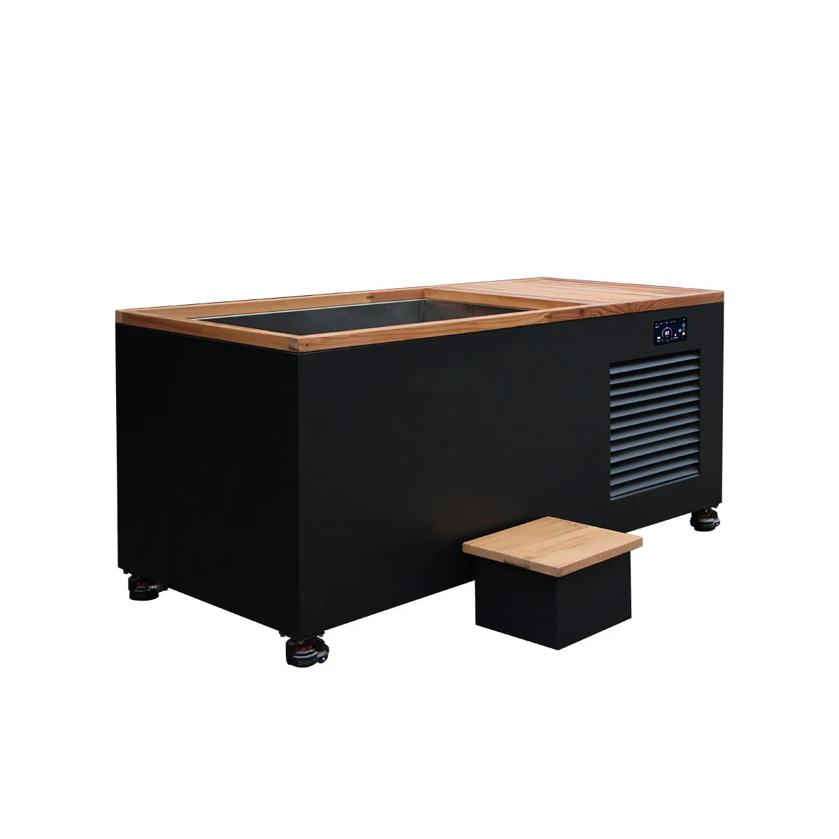 Alternate side view of the Recovery Legacy CT-14 cold plunge enclosure