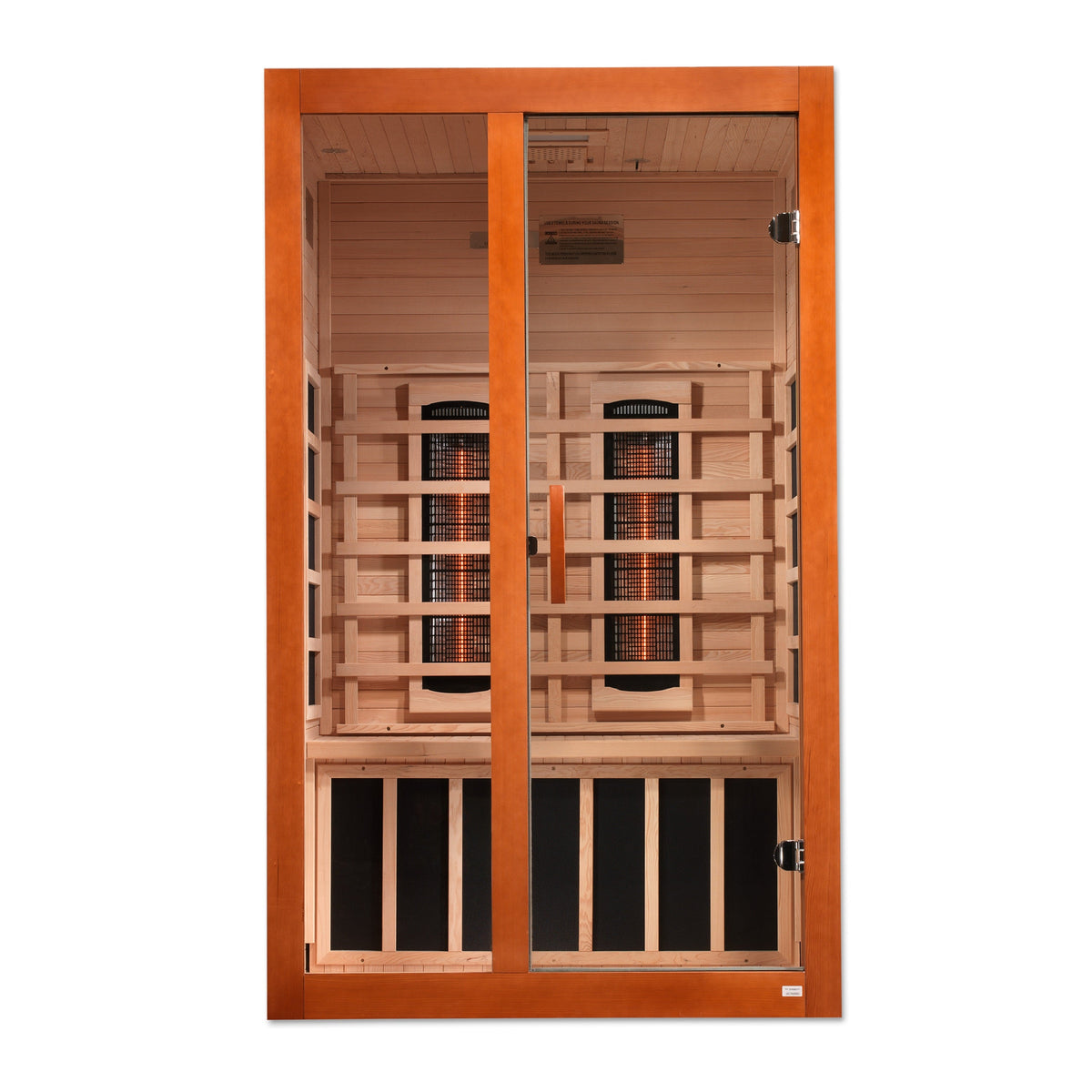 Dynamic Santiago DYN-6209-03 2-person full-spectrum infrared sauna manufacturer front view