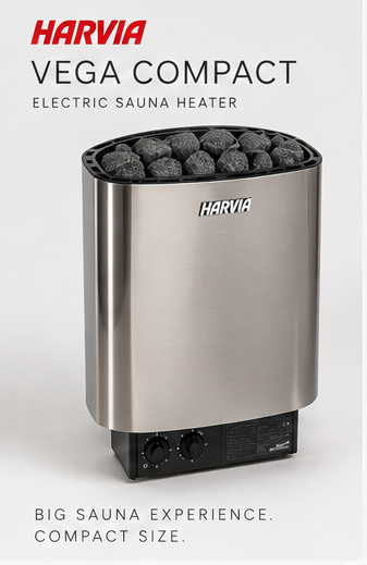Harvia Vega Compact sauna heater with built-in controls