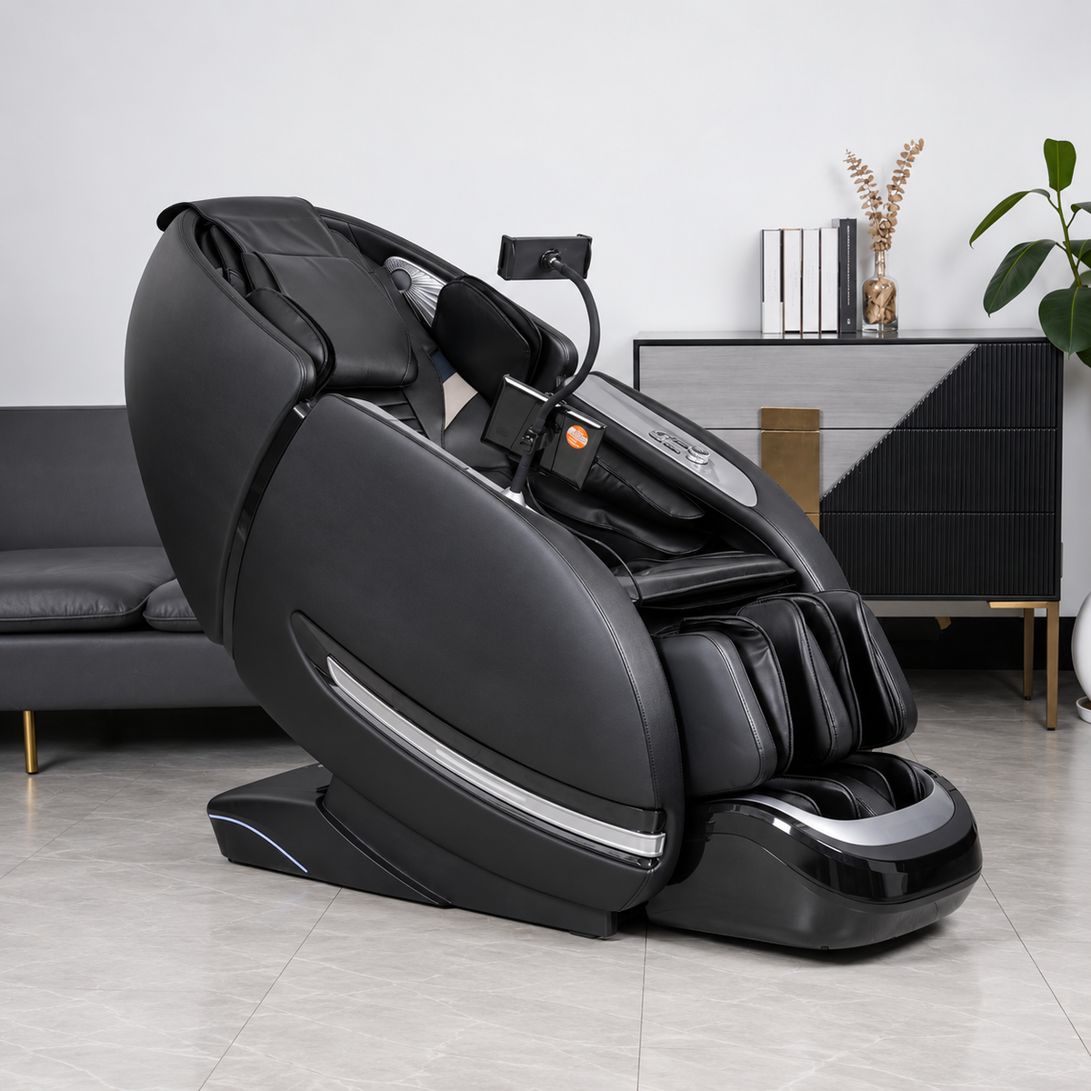 360massage Raha 4D Massage Chair in Black x Grey